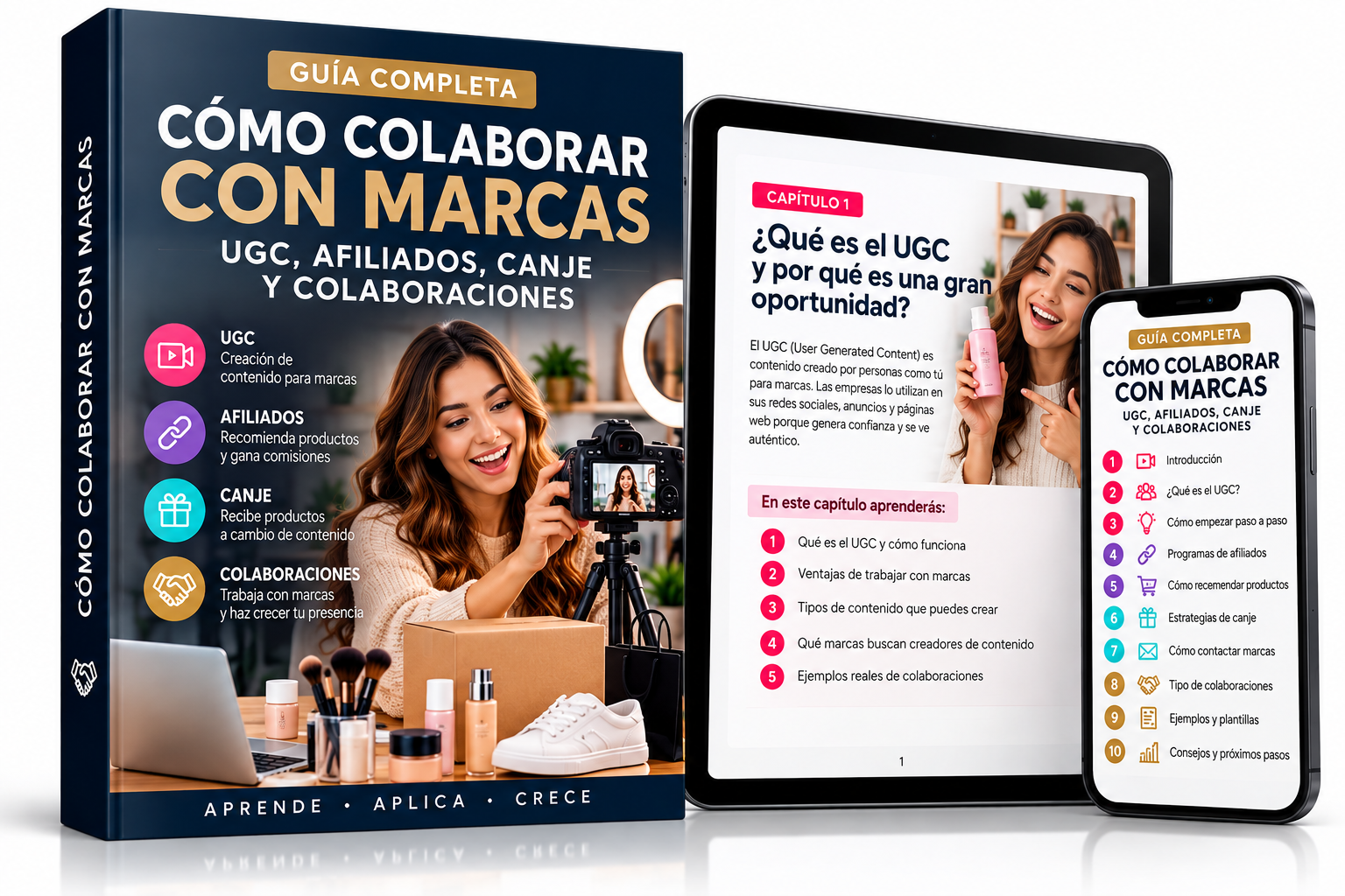 Mockup de Cómo colaborar con marcas